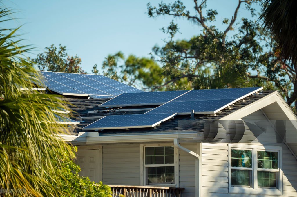 Residential home with rooftop solar panels installed by CalPacific Power in California, showcasing clean energy and solar battery readiness.