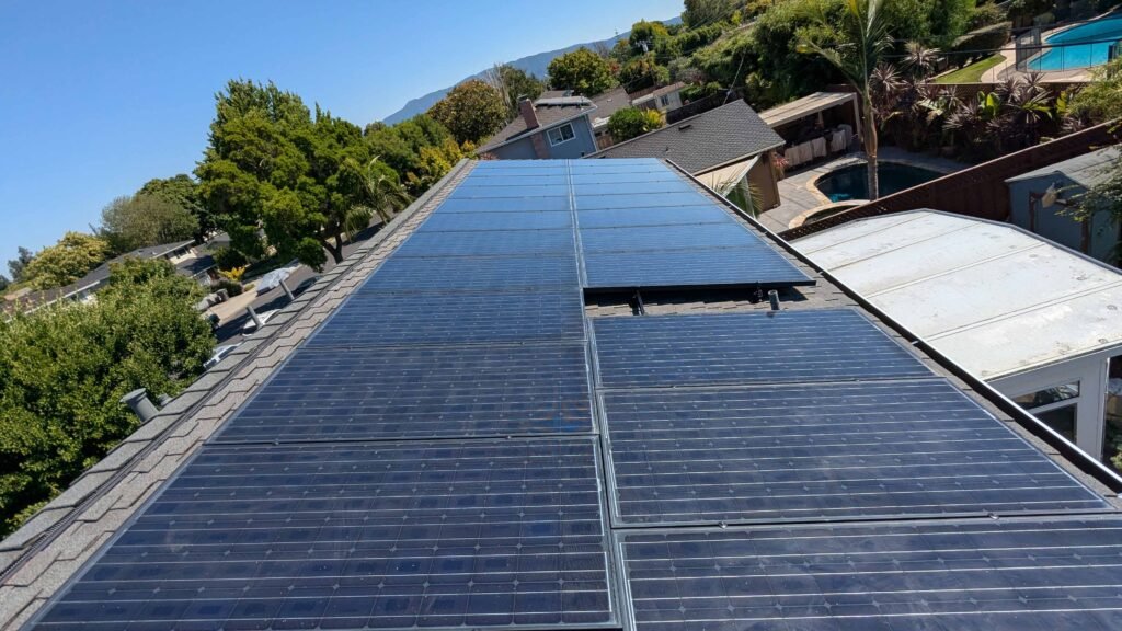 8 kW residential solar system installed by CalPacific Power in San Jose, CA, expected to offset 92% of the homeowner’s annual electricity usage.