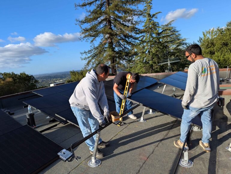 CalPacific Power team completing a 13.2 kW solar roof installation in Los Gatos, ensuring efficient clean energy setup.