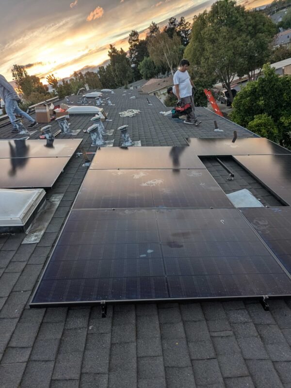 High-quality solar panels installed on a Hayward, CA roof by CalPacific Power